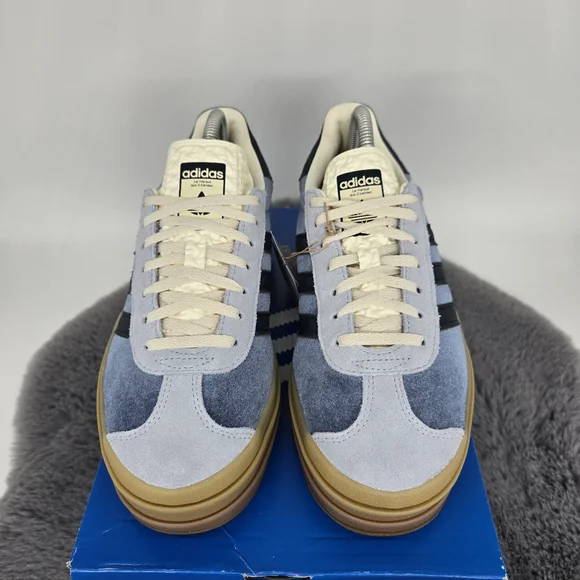 adidas Gazelle Bold Preloved Ink Velvet Women's Shoes Size 9 New - Picture 2 of 8